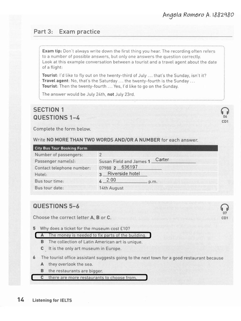 IP - Listening Test - Week 2 | PDF