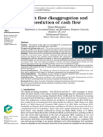 Cash Flow Disaggregation and Prediction of Cash Flow