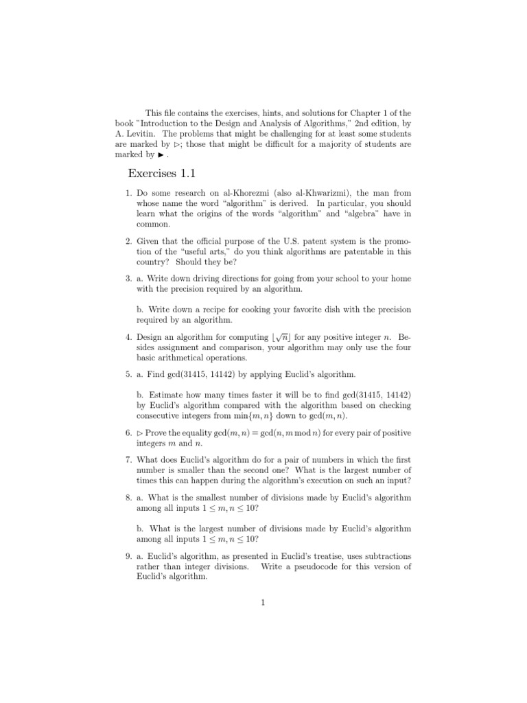 Chapter 1 Exercises: Algorithms Solutions | PDF | Queue (Abstract Data ...