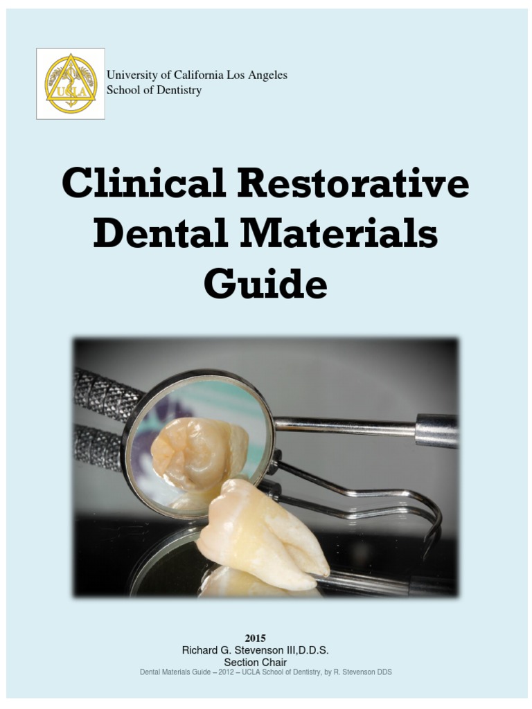 Clinical Restorative Dental Materials Gu PDF Dental Material