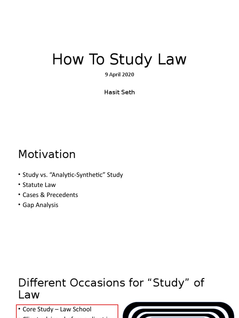 How To Study Law | PDF | Precedent | Reading Comprehension