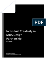 Individual Creativity in MBA Design Partnership.docx