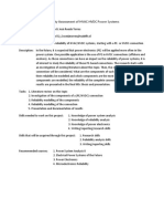 Thesis Topic Title: Reliability Assessment of HVAC-HVDC Power Systems