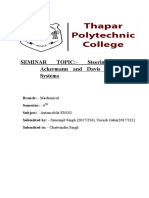 SEMINAR TOPIC:-Steering System, Ackermann and Davis Steering Systems