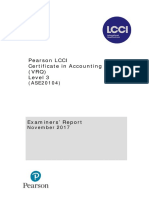 Pearson LCCI Certificate in Accounting (VRQ) Level 3