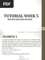 Tutorial Week 5: Newton Raphson Method