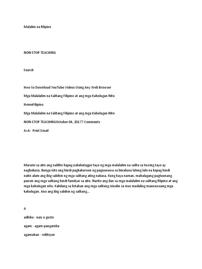 Malalim Na Fili Pdf