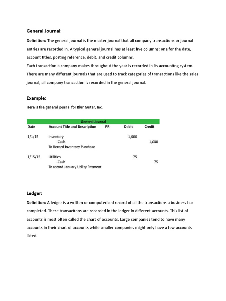 General Journal Accounting | PDF | Finance & Money Management