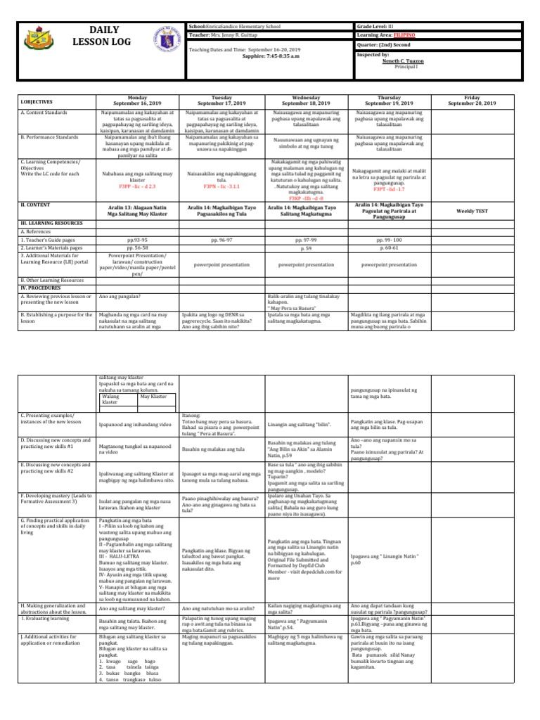 Cot Fil Q2 - Klaster | PDF