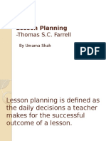 Lesson Planning - Thomas S.C. Farrell: by Umama Shah