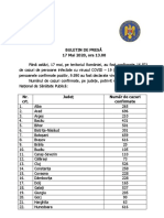 BULETIN DE PRESĂ 17 Mai, Ora 13.00