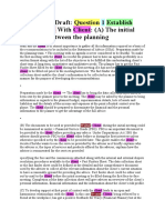 Assignment Draft: Question 1 Establish Relationship With Client: (A) The Initial Interview Between The Planning