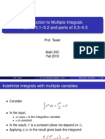 Introduction to Multiple Integrals: 5.1–5.2