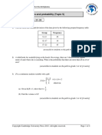 Statistics and Probability (Topic 5) Revision