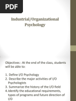 Industrial/Organizational Psychology