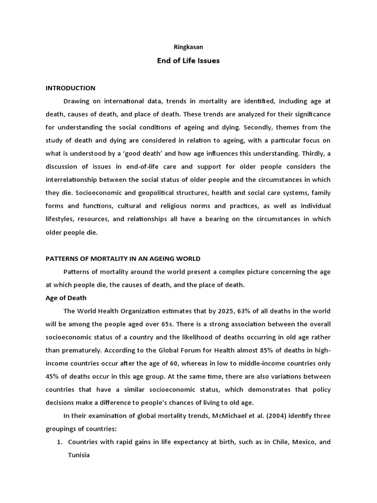 End-of-Life Care for Older Adults | PDF | Palliative Care | End Of Life ...