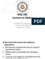 4 - Mse 285 Lecture On Optics