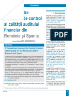 paralela intre sistemele de control al calitatii auditului financiar din Romania si Spania