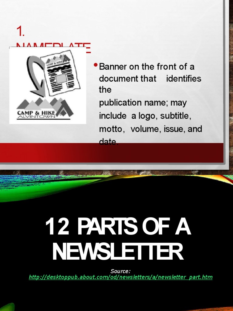 Key Components of a Newsletter | PDF | Letter Case | Text