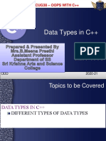 PPT5 - Data Types in C++