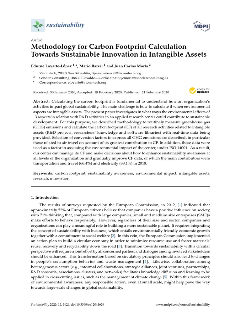 Sustainability 12 01629 v2 PDF | PDF | Greenhouse Gas | Carbon Footprint