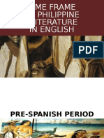 Time Frame of Philippine Literature in English