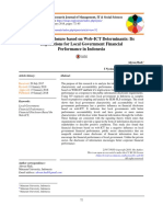 Financial Disclosure Based On Web-ICT Determinants: Its Implications For Local Government Financial Performance in Indonesia