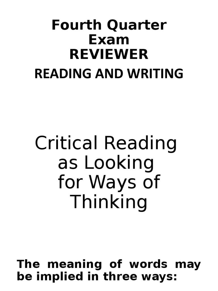 Finals Reviewer Reading and Writing PDF Intertextuality Hypertext