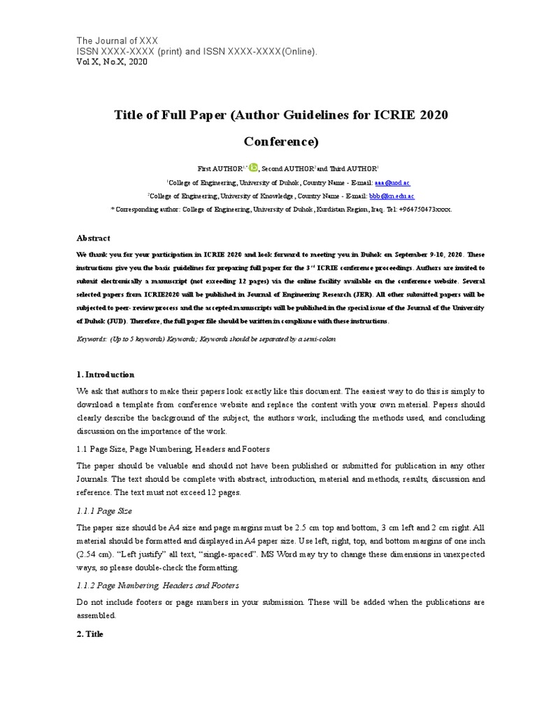ICRIE 2020-Full Paper Template | PDF | Search Engine Optimization | Writing