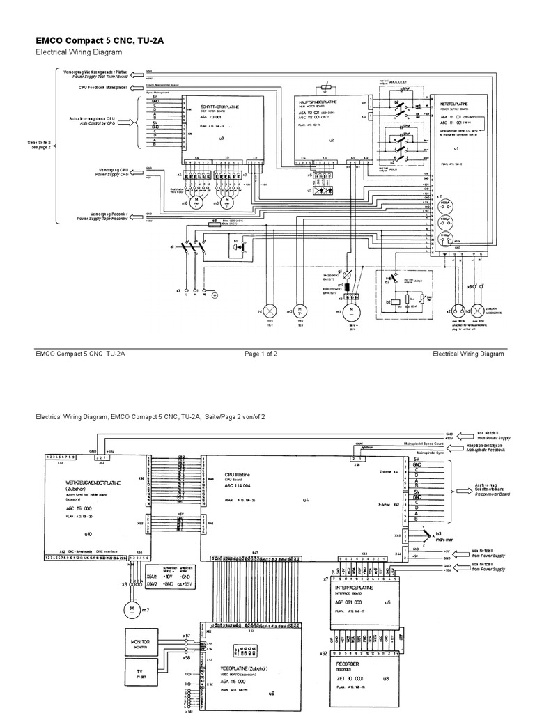 EMCO Compact 5 CNC Electrical Wiring Diagram