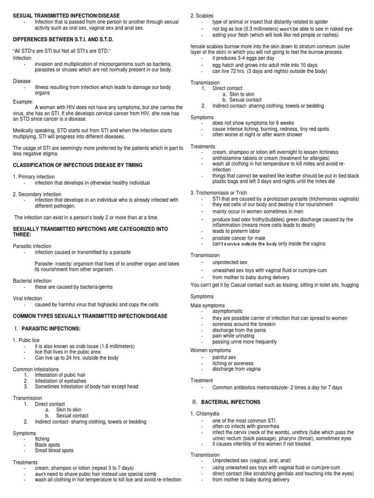 STD Updated PDF | PDF | Hiv/Aids | Sexually Transmitted Infection
