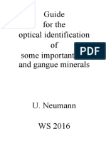 Guide For The Optical Identification of Some Important Ore and Gangue Minerals