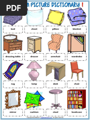 Bedroom Vocabulary Esl Picture Dictionary Worksheets For Kids Pdf Pdf