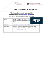 Eğitim Ekonomisi Üzerine Çalışmalar (Cohodes, 2015)