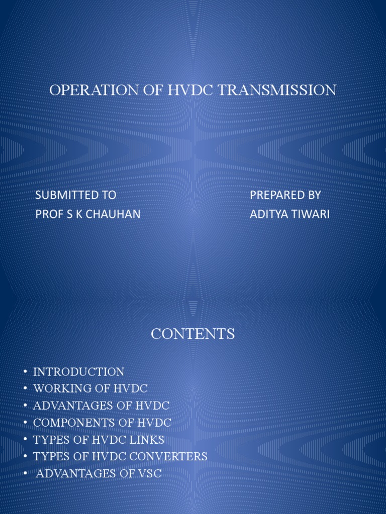 HVDC Transmission System Overview | PDF | High Voltage Direct Current ...
