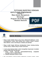 Interaksi Keputusan Investasi Dengan Keputusan Pendanaan