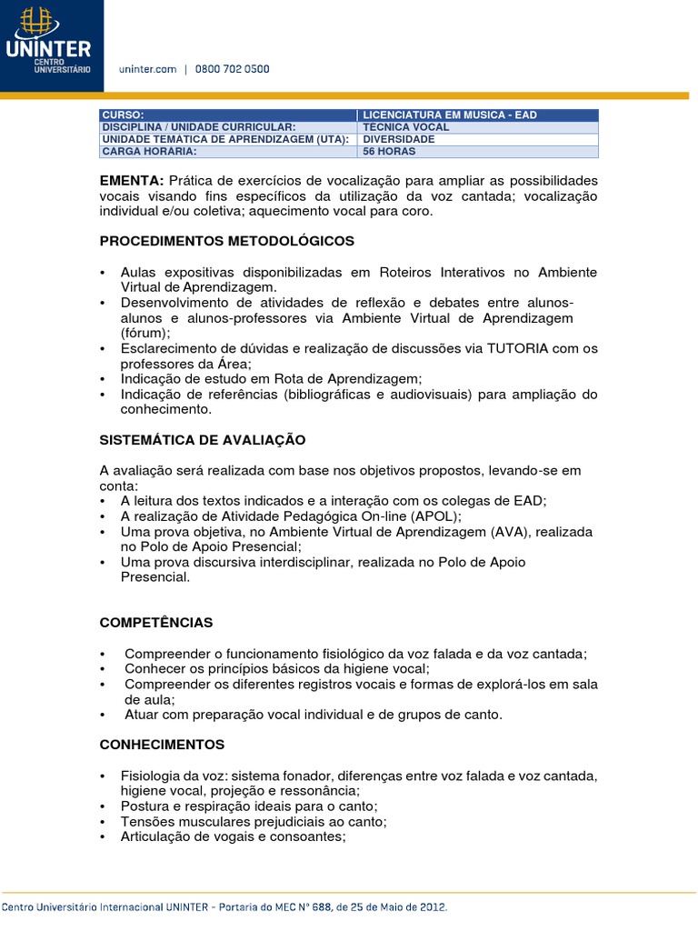 Aulas de Canto e Preparação Vocal para Professores