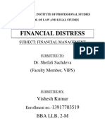 Financial Distress: Vishesh Kumar 13917703519 Bba LLB, 2-M