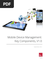 Mobile Device Management: Key Components, V1.0: September 2012