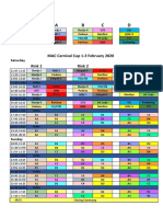 MAC Carnival Cup 2020 Final Schedule