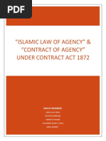 Islamic Law of Agency & Contract of Agency (1872)