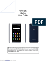 Gionee S Plus User Guide: Disclaimer: The Colors, Specifications, Functions and Graphics Shown/mentioned in