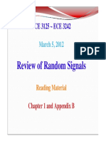 05 ECE 3125 ECE 3242 - March 5 2012 - Review of Random Signals