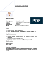 Curriculum Vitae: Date Personale