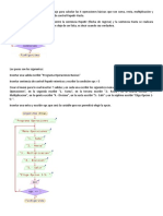 Pasos diagrama flujo operaciones básicas