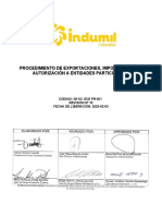 Procedimiento de Exportaciones, Importaciones y Autorización A Entidades Particulares