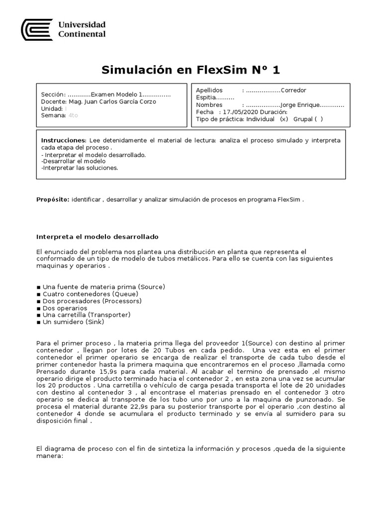 Simulación de Procesos en FlexSim | PDF | Simulación | Transporte