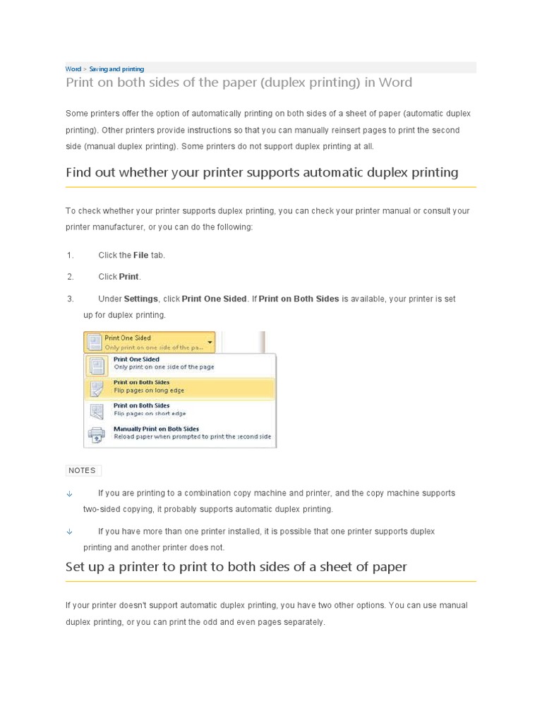 duplex printing manual vs automatic