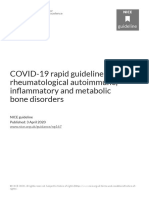 COVID-19 Rapid Guideline: Rheumatological Autoimmune, Inflammatory and Metabolic Bone Disorders