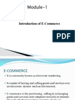 Module-1: Introduction of E-Commerce